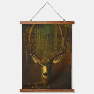Antique Deer Stag Still Life Painting Hanging Tapestry