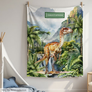 Antique Dinosaur Blanket Personalised Child Name