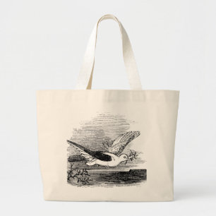 Antique Dove with Olive Branch Large Tote Bag