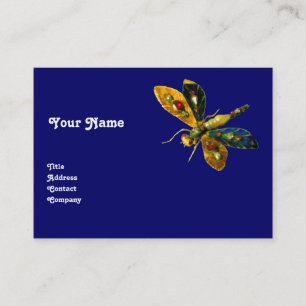 ANTIQUE DRAGONFLY JEWEL ,Blue Business Card