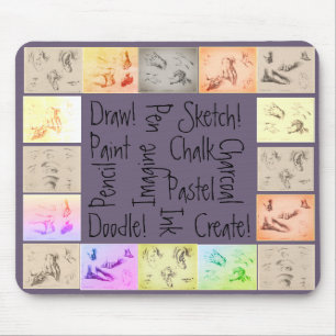 Antique Drawings Draw Sketch Paint Mouse Pad