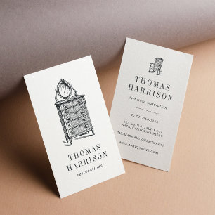 Antique Dresser   Vintage Furniture Business Card