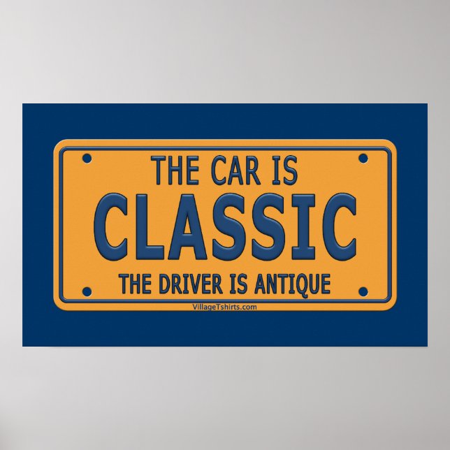 Antique Driver Classic Car Poster (Front)