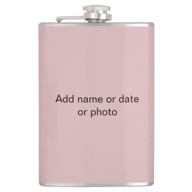Antique Dusky Rose Pastel Hip Flask (Front)