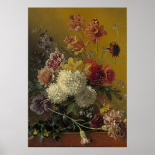 Antique Dutch Master Floral Georgius van Os 1820  Poster