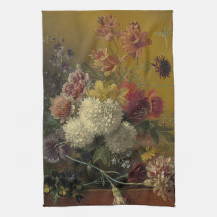 Antique Dutch Master Floral Georgius van Os 1820  Tea Towel