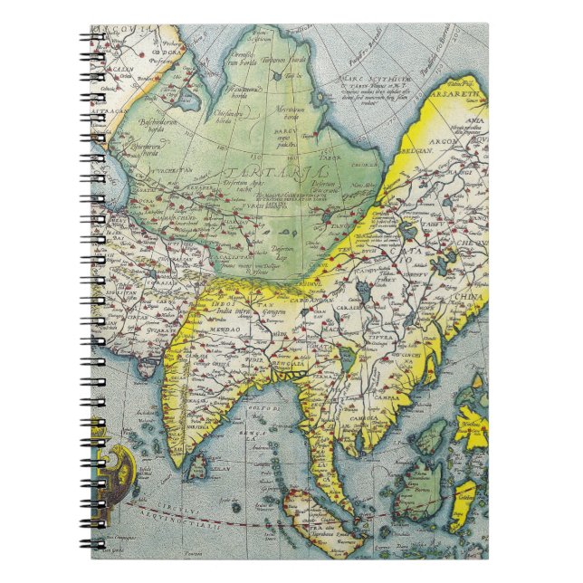 Antique East Asia Map Notebook (Front)