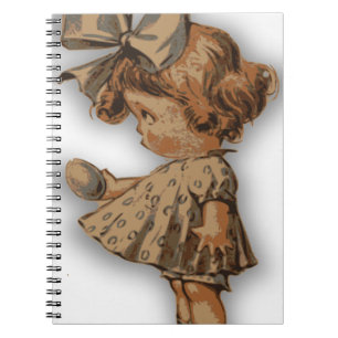 antique easter egg spiral notebook