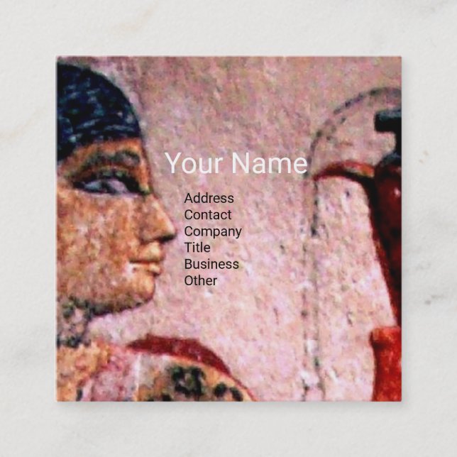 ANTIQUE EGYPT COSMETICS,FASHION & BEAUTY MONOGRAM SQUARE BUSINESS CARD (Front)