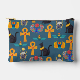 Antique Egypt Pattern, Hieroglyphics digital paper Accessory Pouch