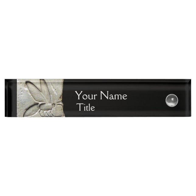 ANTIQUE EGYPTIAN HONEY BEE,BEEKEEPER Black white Nameplate (Front)