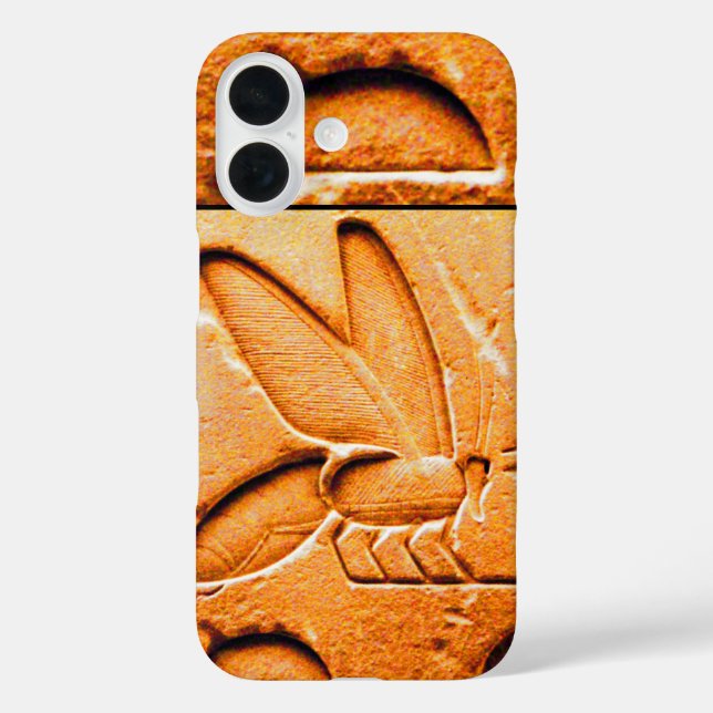 ANTIQUE EGYPTIAN HONEY BEE BEEKEEPER Orange Yellow Case-Mate iPhone Case (Back)