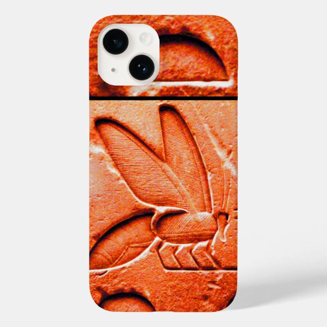 ANTIQUE EGYPTIAN HONEY BEE BEEKEEPER Red Case-Mate iPhone Case (Back)
