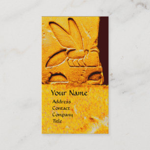 ANTIQUE EGYPTIAN HONEY BEE BEEKEEPER WAX SEAL BUSINESS CARD