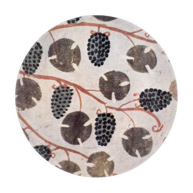 ANTIQUE EGYPTIAN VINEYARD GRAPES AND GRAPE VINES CUTTING BOARD (Front)