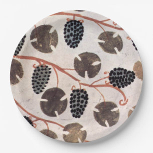 ANTIQUE EGYPTIAN VINEYARD GRAPES AND GRAPE VINES  PAPER PLATE