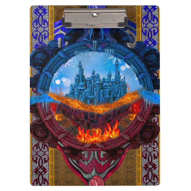 Antique Enchanted Fantasy Fairytale Book I Clipboard (Front)