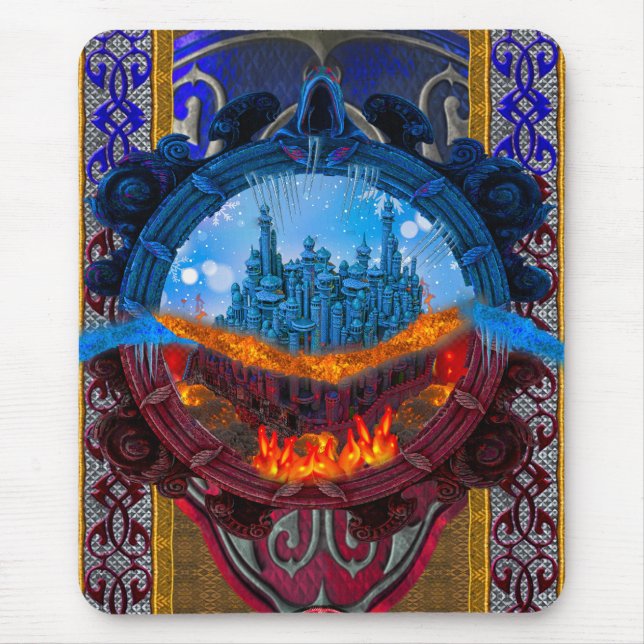Antique Enchanted Fantasy Fairytale Book I Mouse Pad (Front)