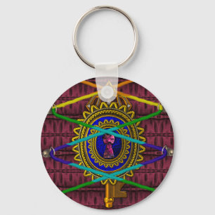 Antique Enchanted Fantasy Fairytale Book II Key Ring