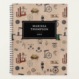 Antique Engineering Mechanical Scientific Pattern Planner