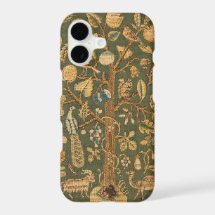 Antique English Needlepoint Tree of Life & Unicorn