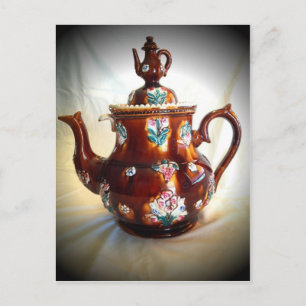 Antique English Teapot Postcard