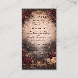 Antique European Baroque Wedding Enclosure Card