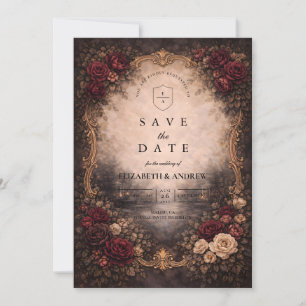 Antique European Baroque Wedding Save The Date