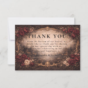 Antique European Baroque Wedding Thank You Card
