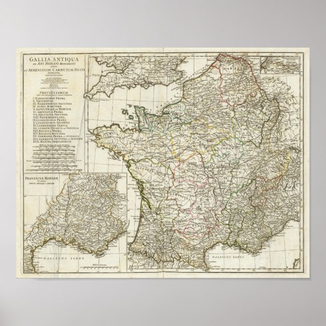 Antique European Map Poster (Front)