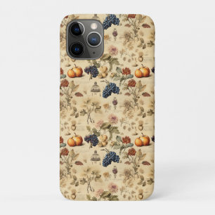 Antique Fall Vineyard Pumpkin Grape Botanical Case-Mate iPhone Case