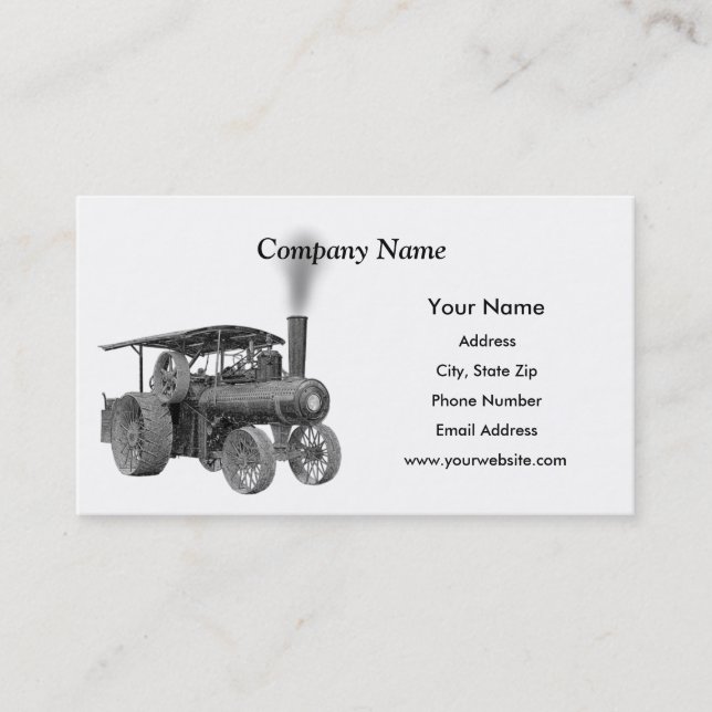 Antique Farm Tractor Business Cards (Front)