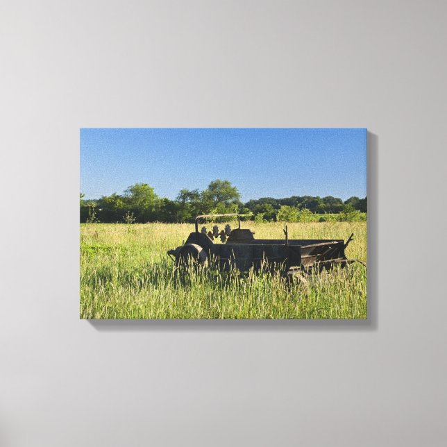 Antique Farm Wagon Canvas Print (Front)