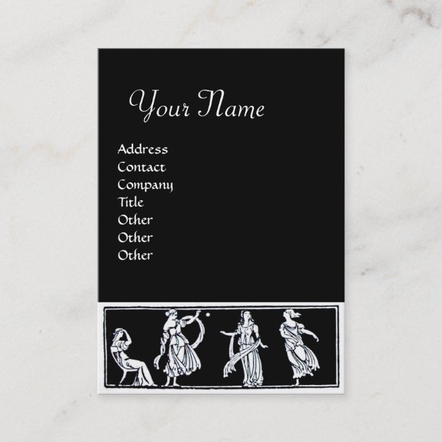 ANTIQUE FASHION  MONOGRAM BUSINESS CARD (Front)