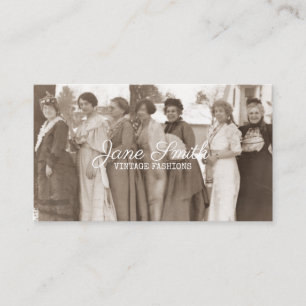 Antique Fashions Fancy Ladies Clothing Sepia Retro Business Card