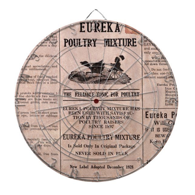 Antique Feed Canister Dartboard (Front)