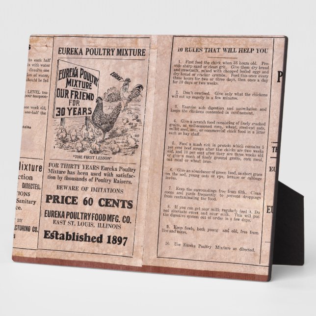 Antique Feed Canister Plaque (Side)
