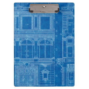 Antique "Feeling Blue" Architect Plans Clipboard