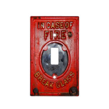 Antique Fire Alarm Switch plate Cover, Hot Gift!