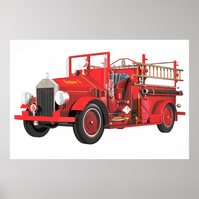 Antique Fire Engine Poster (Front)