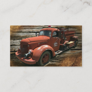 Antique Fire Truck Vintage Fire Truck Business Card