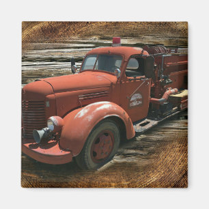Antique Fire Truck Vintage Fire Truck Magnet