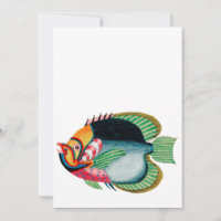 Antique fish thank you card