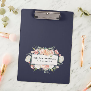 Antique Floral Blush & Navy Clipboard