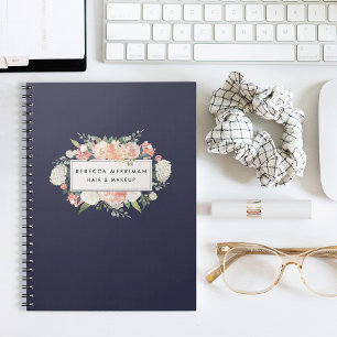 Antique Floral Blush & Navy Notebook