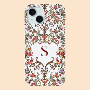 Antique floral filigree  iPhone 15 case