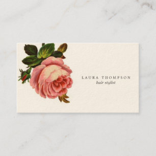 Antique Floral Hair Stylist Business Card Template