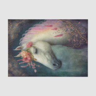 Antique Floral Horse Tissue Paper