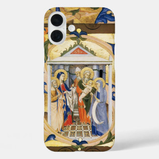 ANTIQUE FLORAL NATIVITY CHRISTMAS PARCHMENT iPhone 16 PLUS CASE