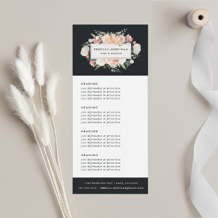 Antique Floral   Pricing or Services Rack Card